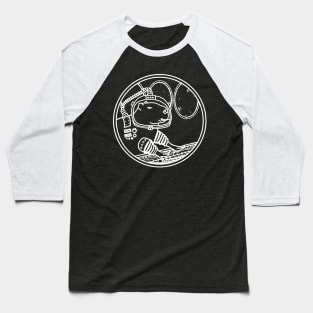 Space Astronaut Capybara in Sci Fi Spaceship Baseball T-Shirt